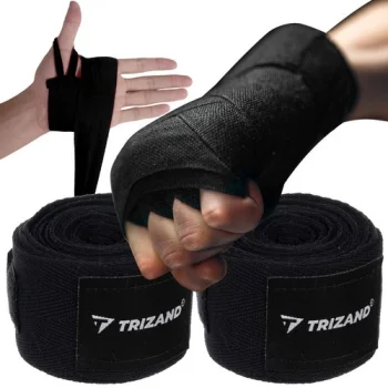 Trizand Boxing Hand Wraps 4m x 5cm, 2 pcs, Black