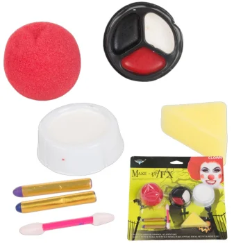 Clown Makeup Kit with Nose for Halloween and Cosplay