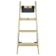 Hailo Master H80 Wooden Double Step Ladder, 2 x 4 Steps, Brown