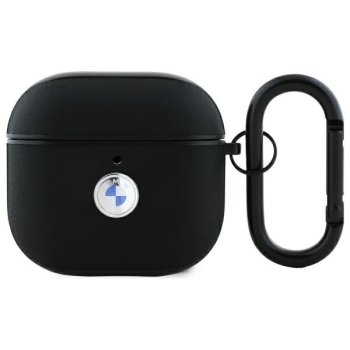 BMW BMA4SSLBK Genuine Leather Case for AirPods 4 Black