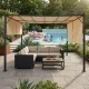 MultiGarden 3x4 m Steel Garden Pergola, Beige