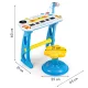 Multistore HC490441 Kids Keyboard Piano with Microphone & Stool, Blue
