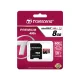 Transcend microSDHC 8GB Class 10 UHS-I 400x Memory Card with SD Adapter