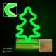 Forever Light FLNW03 LED Neon Light Christmas Tree on Wooden Stand, Green