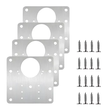 Furniture Hinge Repair Plates Kit, 4 pcs (9x9 cm)