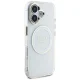 Guess IML Metal Colored Circle MagSafe Case for iPhone 16 White