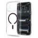 Spigen Ultra Hybrid Mag MagSafe case for iPhone 18 Pro and 17 Pro, clear/burgundy