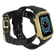 Protect Strap Band Armored Case for Apple Watch 38/40/41mm - Black/Gold