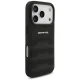 Mercedes iPhone 17 Pro Case AMG Leather Debossed Lines, Black