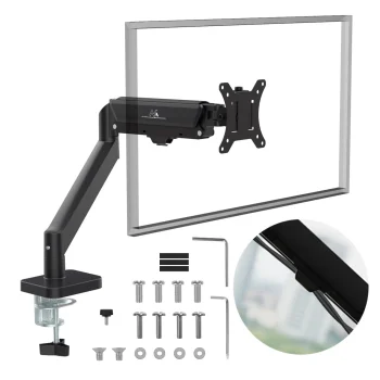 Maclean MC-133 Gas Spring Monitor Mount, 17"-32", 2-10kg, Black