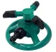 Automatic Rotating Garden Sprinkler with Three Nozzles, Green