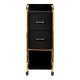 Gabbiano Solo Hairdressing Trolley Black/Gold