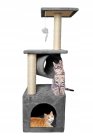 Kaķu māja / kāpelēšanas koks - stabs / nagu asināmais - 92cm, Pelēks | Cat House Tree with Sisal Scratching Posts