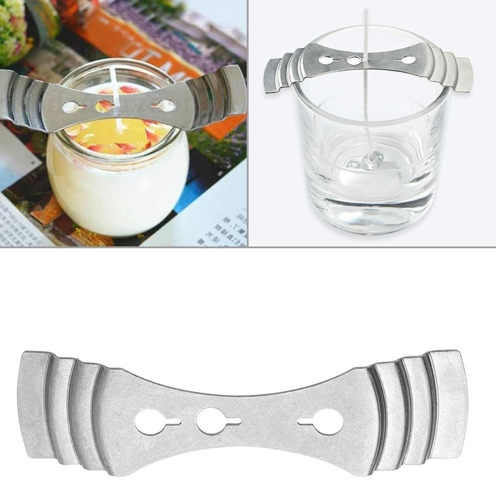 Metal Candle Wick Centering Tool Holder, Silver (2)