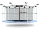 Neo-Sport Internal Trampoline Safety Net 457-465 cm (15 ft), 10 Poles