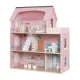Kruzzel 00026364 Wooden Dollhouse with LED Lighting and Furniture, 3 Levels