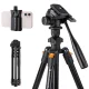 K&F Concept K234A0 Video Tripod with 3D Head and Phone Holder