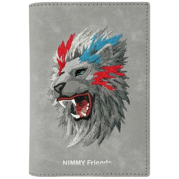 Nimmy Raptor Lion Passport and Wallet Case Gray