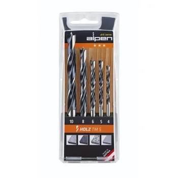 Wood Drill Bit Set Alpen TM 5, 4-10 mm, 5 pcs.