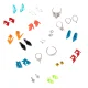 Large Doll Clothes and Accessories Set XL, 34 Elements