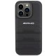 Apple iPhone 15 Pro 6.1\'\' AMG Leather Debossed Lines Case Cover, Black