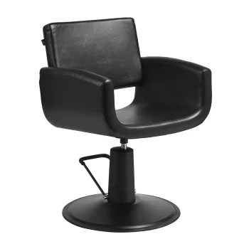 Hairdressing Chair Gabbiano Mataro Black with Black Base