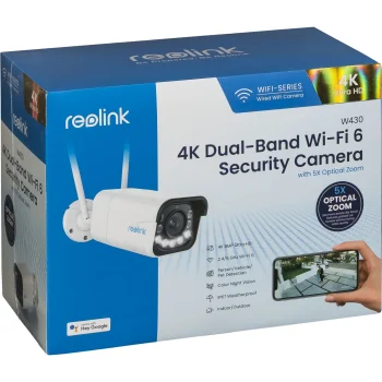 Reolink W430 4K Wi-Fi 6 Outdoor Camera, White