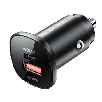 Acefast B1 38W USB-C / USB Car Charger, Black