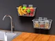 Hanging Metal Basket / Organizer, White