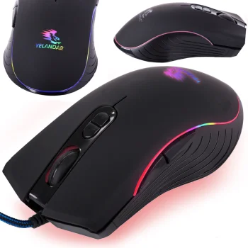 Wired Optical Computer Mouse with RGB Lighting