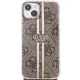 Guess iPhone 15 Plus Case IML 4G Gold Stripe, Brown