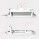 Foldable Baby Bathtub with Digital Thermometer for Travel, Gray