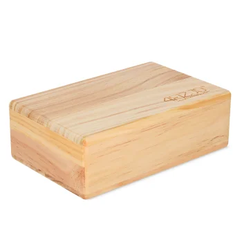 4Fizjo Wooden Yoga Block, Brown