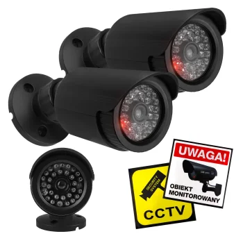 Centrumelektroniki IR1800 BT Dummy Bullet Camera 2-Pack with LED, Black