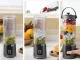 Portable USB Blender 500ml Smoothie Maker with LED Display, Grey