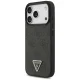 Guess Leather 4G Triangle Strass MagSafe Case for iPhone 18 Pro / 17 Pro, Black