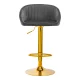 4Rico QS-B16G Bar Stool, Grey Velvet