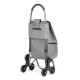 Stair Climbing Shopping Cart 33L with Tri-Wheel Design ModernHome for Groceries, Grey