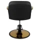 Gabbiano Bolonia Hairdressing Chair Black with Gold Base