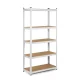 Humberg 4844 Metal Storage Shelving Unit, 180 x 90 x 30 cm, White