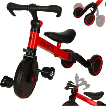 Trike Fix Mini 3-in-1 Multifunctional Balance Bike, Red