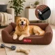 Soft Corduroy Dog and Cat Bed L (84 x 65 cm), Brown
