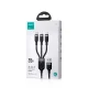 Joyroom S-A18 3-in-1 USB-A to Lightning / USB-C / Micro USB Cable, 0.3m, Black