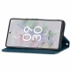 Google Pixel 6a Vintage Leather Skin-Touch Magnetic Case Book Cover, Blue