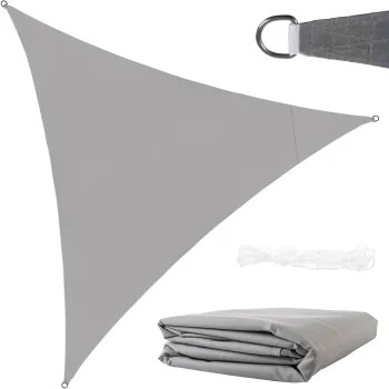 Gardlov 23147 Triangle Sun Shade Sail, 3x3x3m, Grey