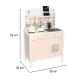 Children\'s Wooden MDF Kitchen Lulilo FLoro with Dishes 82cm, Pink