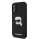 Karl Lagerfeld Silicone Karl & Choupette Head MagSafe vāciņš iPhone 16, melns