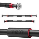 4Fizjo 191 Adjustable Doorway Pull-Up Bar, 66-100 cm, Red/Black