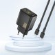 Dudao A27TEU PD 30W GaN USB-A USB-C Wall Charger - Black