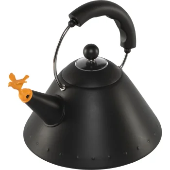 Alessi 9093 BB Tea Kettle with Whistle 2.0 l, Black